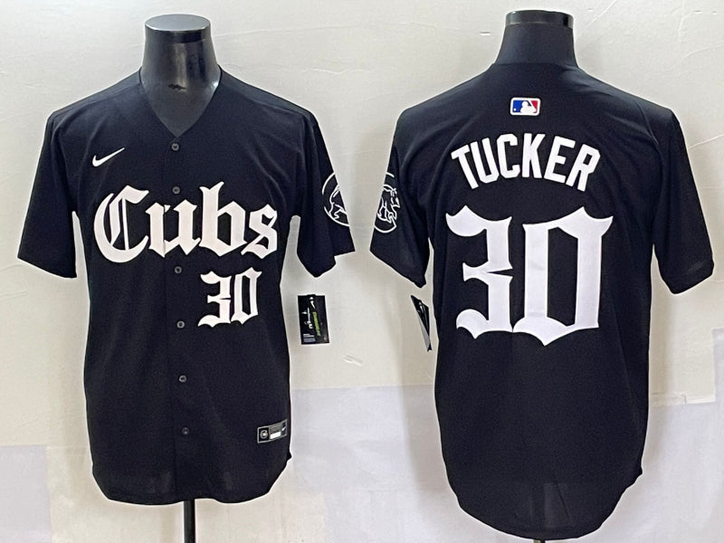 Men’s Chicago Cubs Kyle Tucker #30 Black Jersey