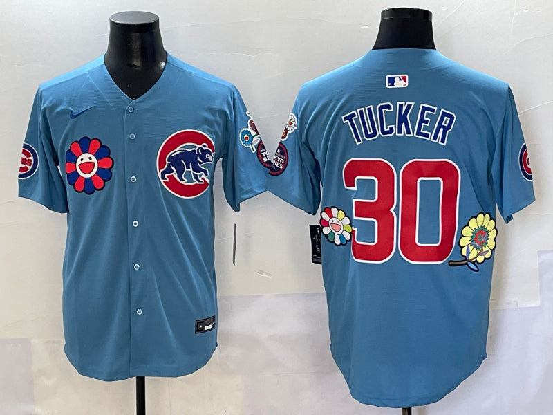 Men’s Chicago Cubs Kyle Tucker #30 Light Blue Limited Jersey