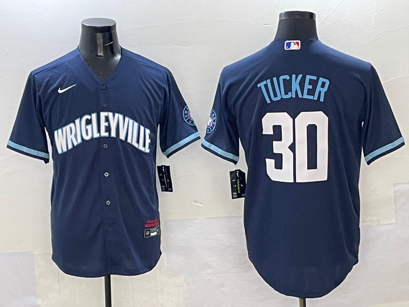 Men’s Chicago Cubs Kyle Tucker #30 Navy City Connect Limited Jersey