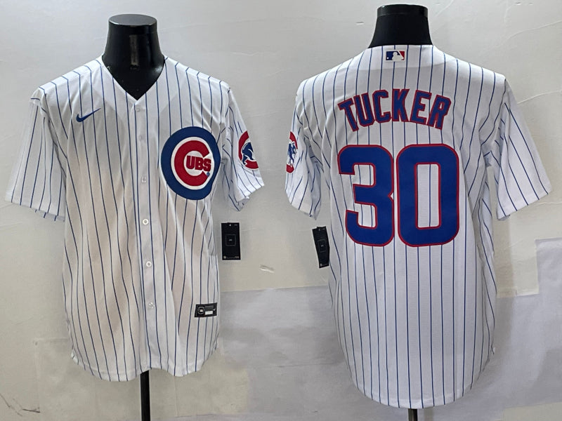 Men’s Chicago Cubs Kyle Tucker #30 White Home Jersey