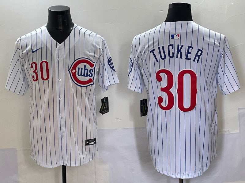 Men’s Chicago Cubs Kyle Tucker #30 White Jersey