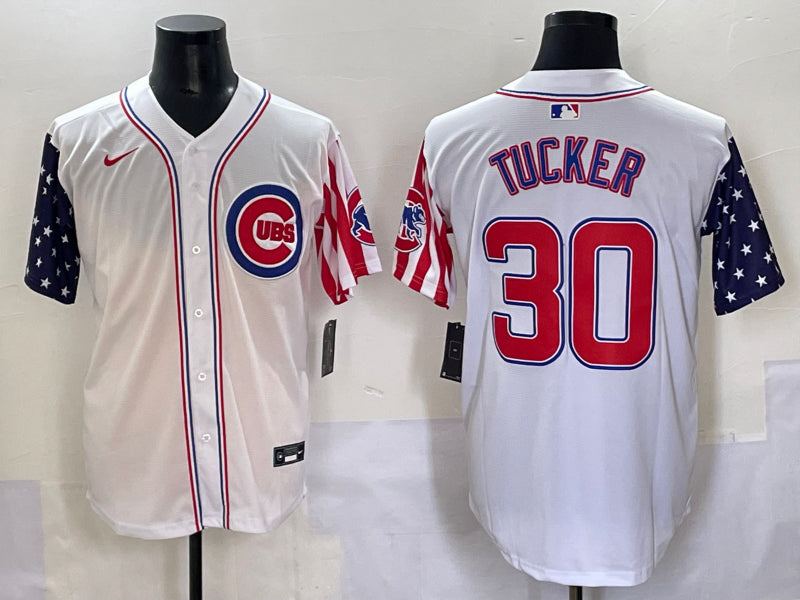 Men’s Chicago Cubs Kyle Tucker #30 White Limited Jersey
