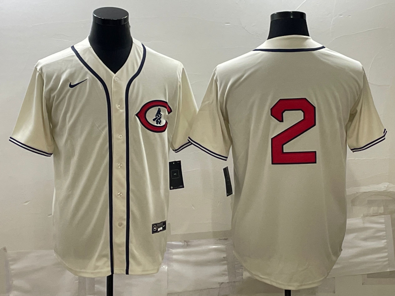 Men’s Chicago Cubs Nico Hoerner #2 Cream Name Jersey