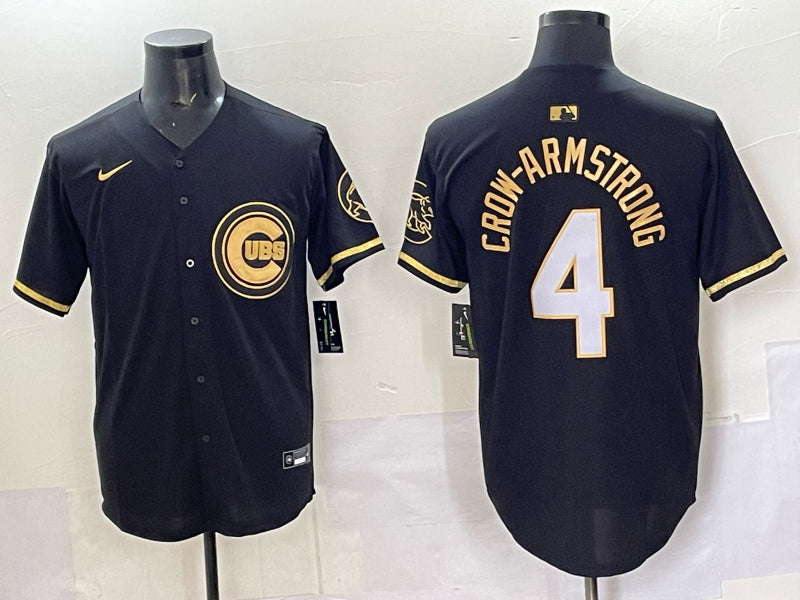 Men’s Chicago Cubs Pete Crow-Armstrong #4 Black Alternate Limited Jersey
