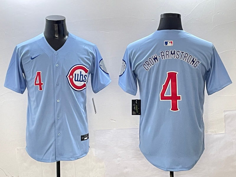 Men’s Chicago Cubs Pete Crow-Armstrong #4 Blue 2nd Alternate Limited Jersey
