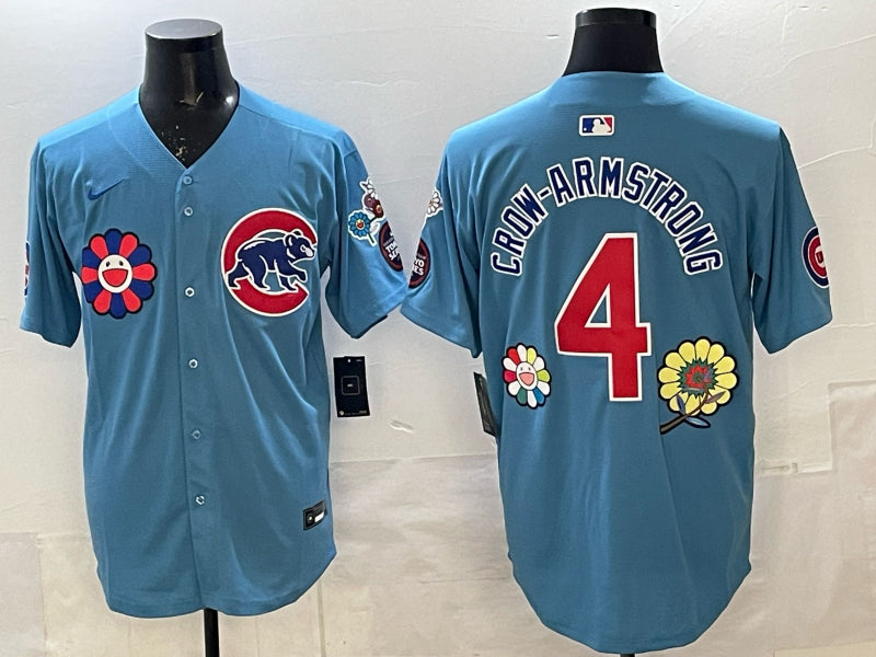 Men’s Chicago Cubs Pete Crow-Armstrong #4 Blue Limited Jersey