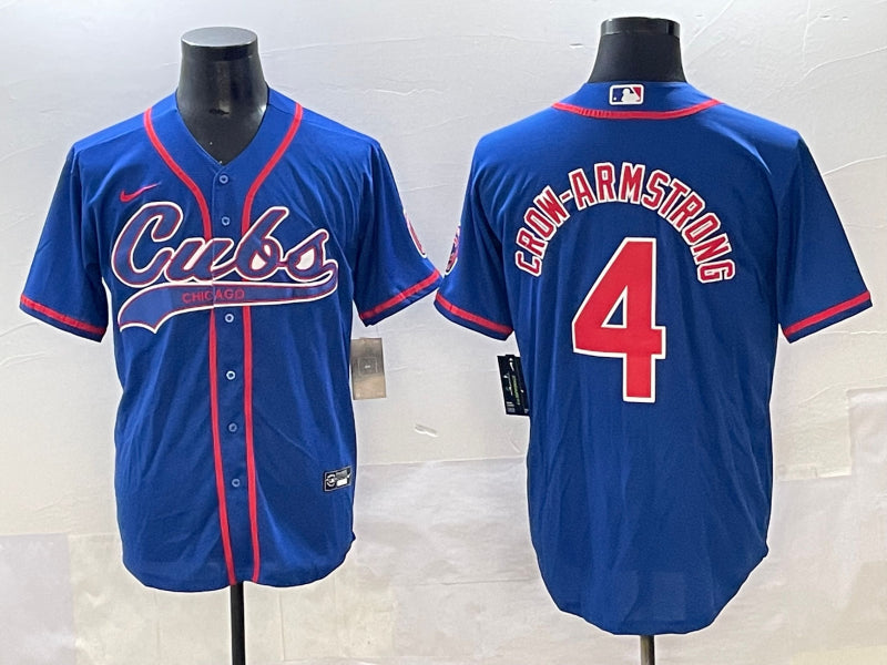 Men’s Chicago Cubs Pete Crow-Armstrong #4 Royal Jersey