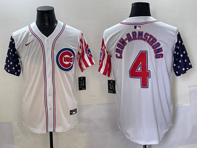Men’s Chicago Cubs Pete Crow-Armstrong #4 White Alternate Limited Jersey