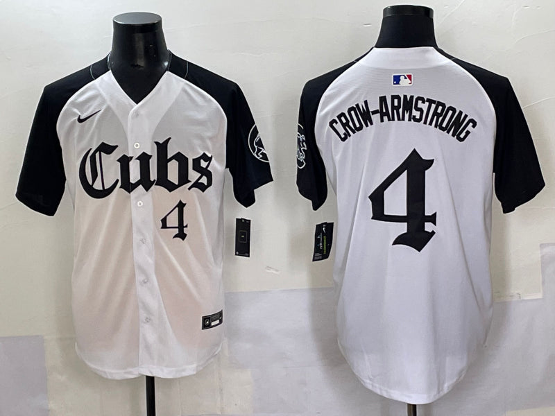 Men’s Chicago Cubs Pete Crow-Armstrong #4 White Jersey