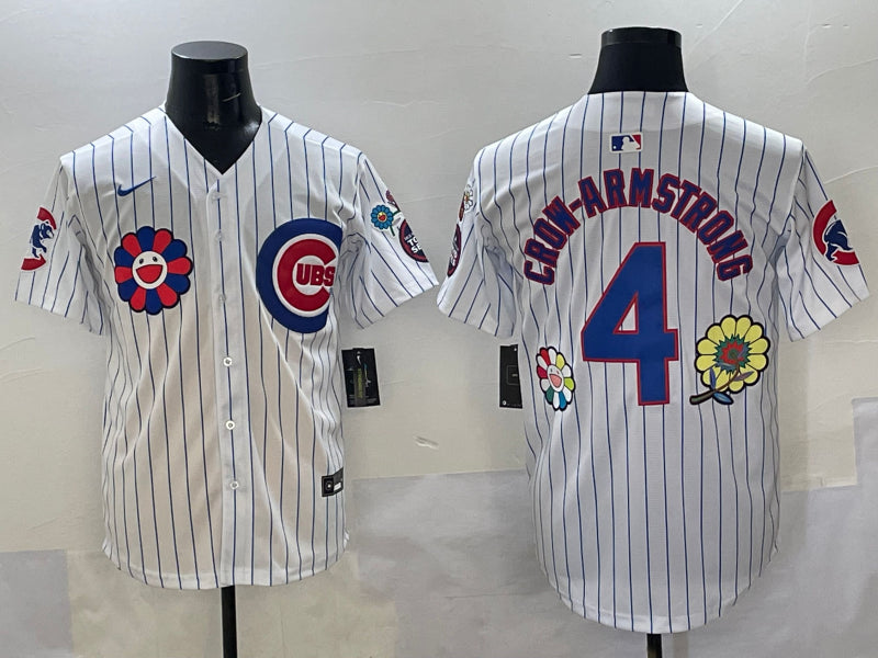 Men’s Chicago Cubs Pete Crow-Armstrong #4 White Jersey