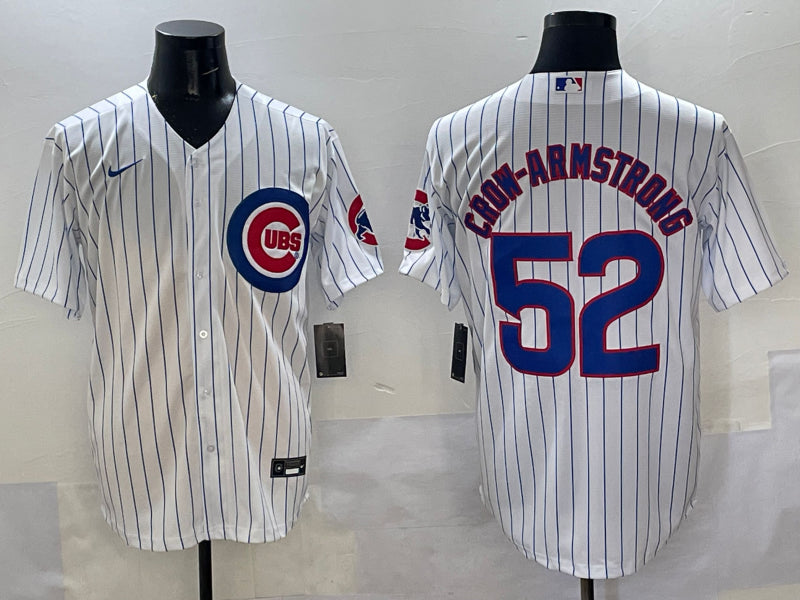 Men’s Chicago Cubs Pete Crow-Armstrong #52 White Home Jersey