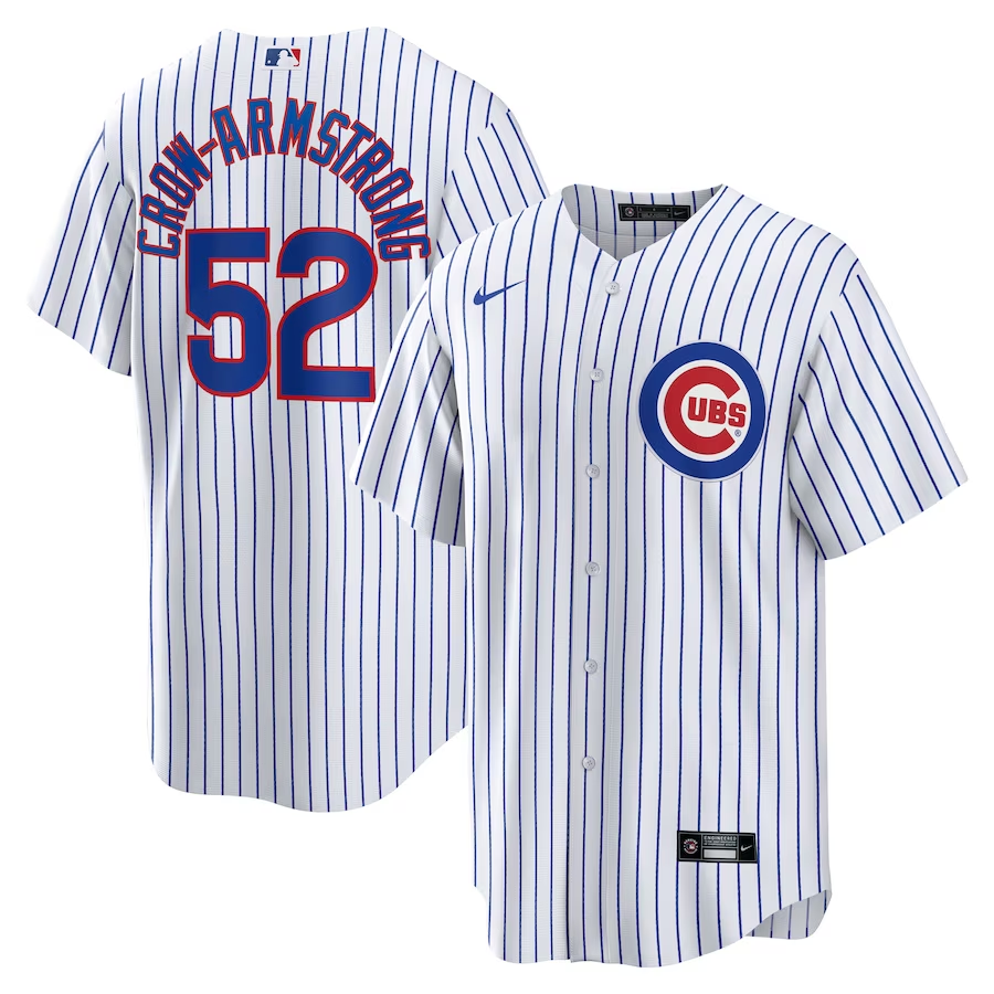 Men’s Chicago Cubs Pete Crow-Armstrong #52 White Jersey