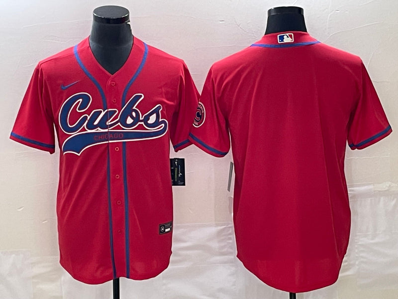 Men’s Chicago Cubs Red Blank Jersey