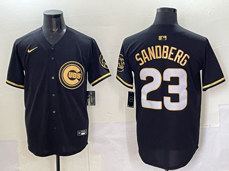 Men’s Chicago Cubs Ryne Sandberg #23 Black Alternate Limited Jersey