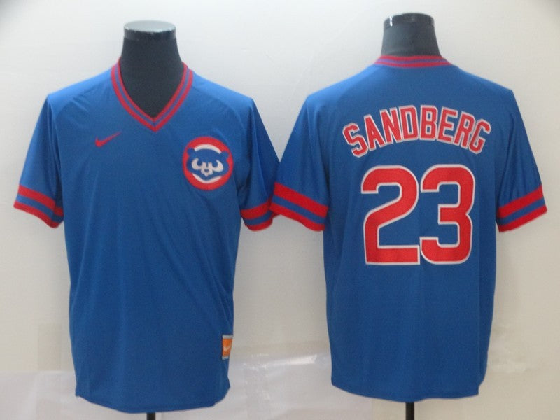 Men’s Chicago Cubs Ryne Sandberg #23 Blue Stitched Jersey