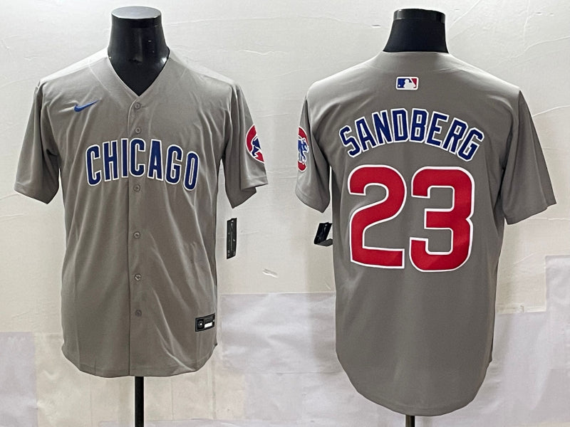 Men’s Chicago Cubs Ryne Sandberg #23 Gray Jersey