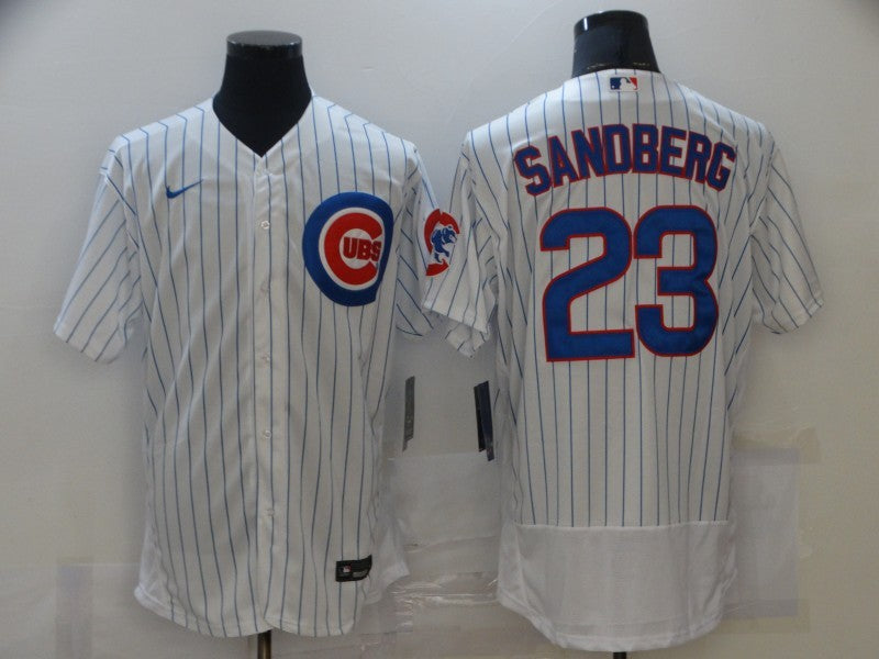 Men’s Chicago Cubs Ryne Sandberg #23 White Baseball Jersey