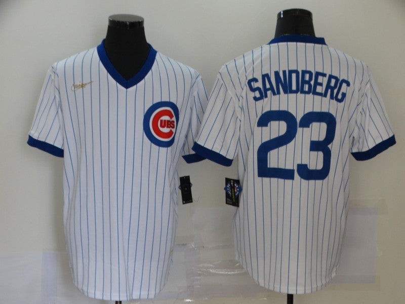Men’s Chicago Cubs Ryne Sandberg #23 White Stitched Jersey