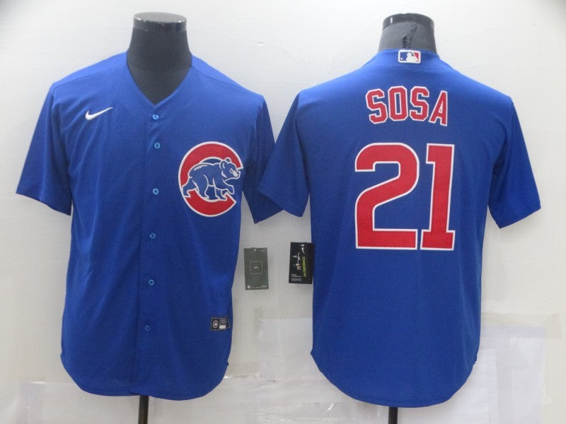 Men’s Chicago Cubs Sammy Sosa #21 Blue Baseball Jersey