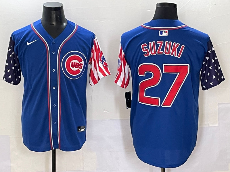 Men’s Chicago Cubs Seiya Suzuki #27 Royal Limited Jersey