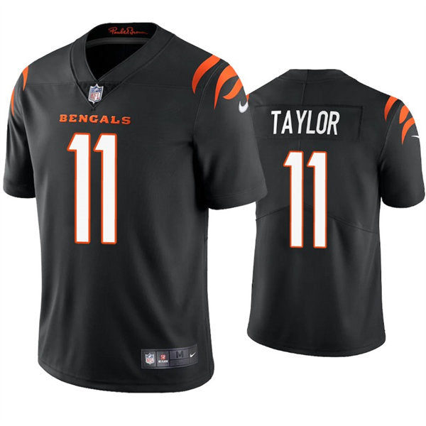 Men’s Cincinnati Bengals #11 Trent Taylor Nike Black Team Color Vapor Limited Jersey