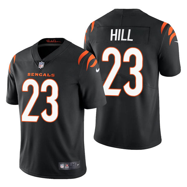 Men’s Cincinnati Bengals #23 Daxton Hill Nike Black Team Color Vapor Limited Jersey