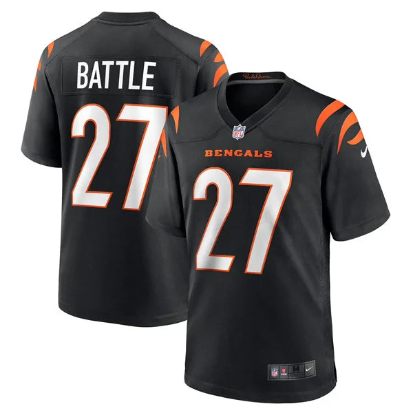 Mens Cincinnati Bengals #27 Jordan Battle Black Team Color Vapor F.U.S.E. Limited Jersey