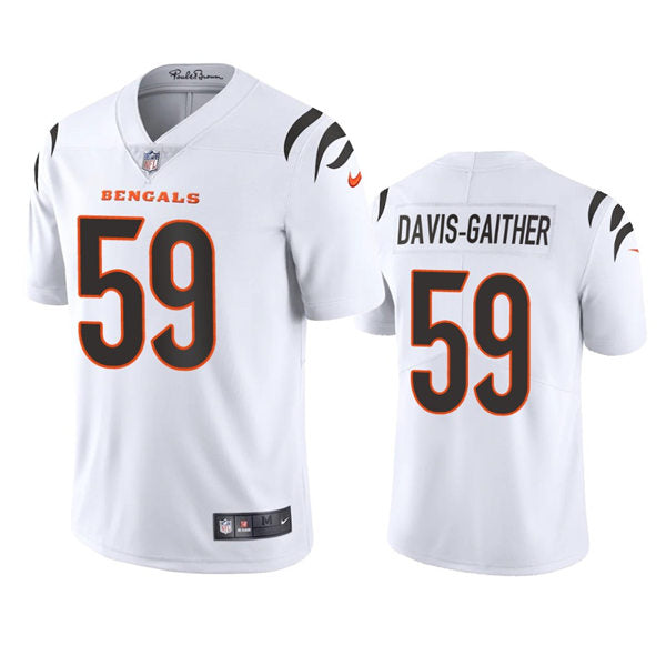 Men’s Cincinnati Bengals #59 Akeem Davis-Gaither Nike White Away Vapor Limited Jersey