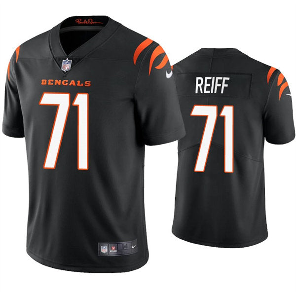 Men’s Cincinnati Bengals #71 Riley Reiff Nike Black Team Color Vapor Limited Jersey