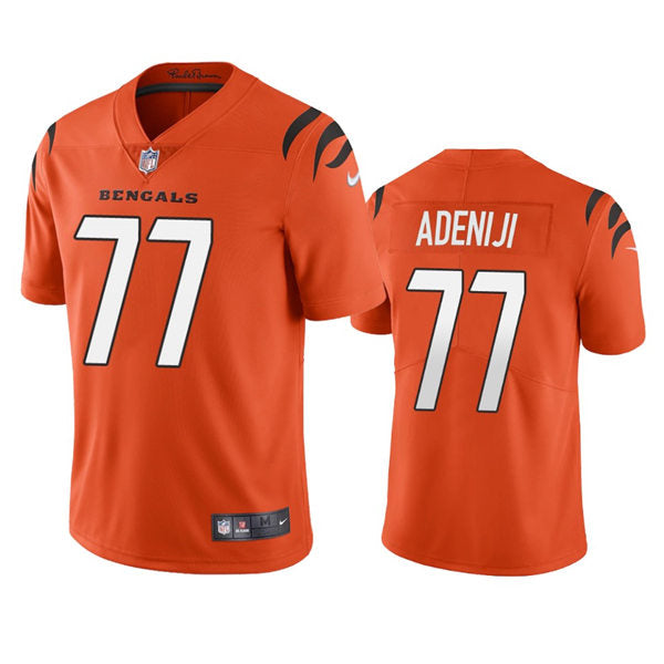 Men’s Cincinnati Bengals #77 Hakeem Adeniji Nike Orange Alternate Vapor Limited Jersey