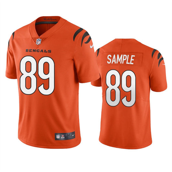Men’s Cincinnati Bengals #89 Drew Sample Nike Orange Alternate Vapor Limited Jersey