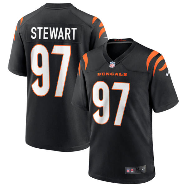 Men’s Cincinnati Bengals #97 Shemar Stewart Nike Black Team Color Vapor F.U.S.E. Limited Jersey