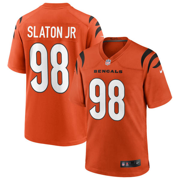 Men’s Cincinnati Bengals #98 Tedarrell Slaton Jr Nike Orange Alternate Vapor F.U.S.E. Limited Jersey