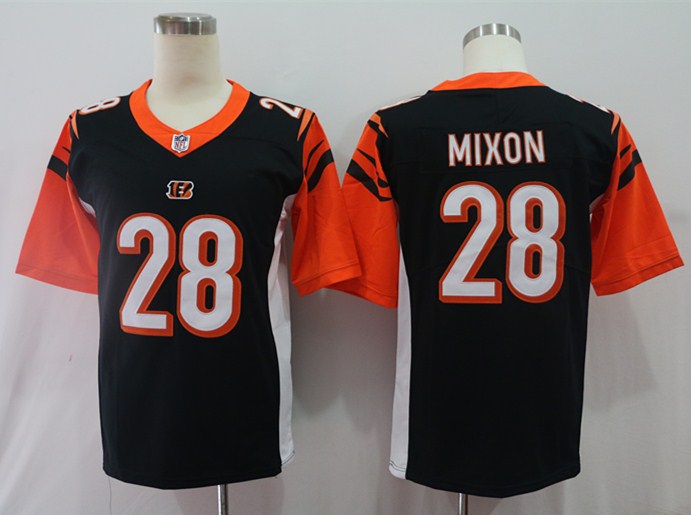 Men’s Cincinnati Bengals Joe Mixon #28 Black Jersey