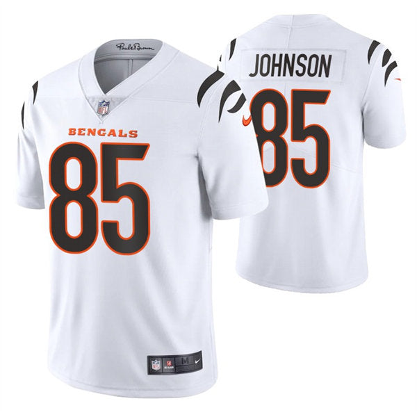 Men’s Cincinnati Bengals Retired Player #85 Chad Johnson Nike White Away Vapor Limited Jersey