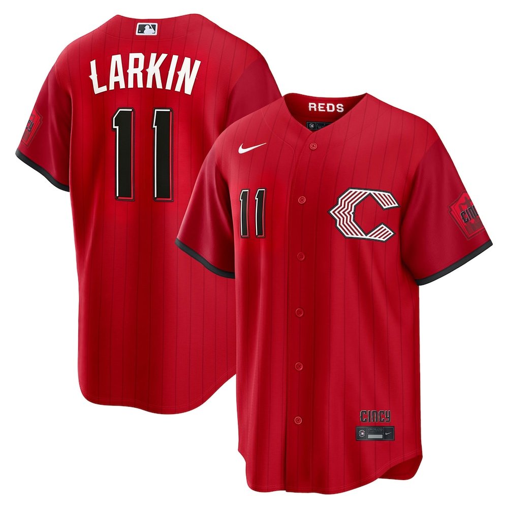 Men’s Cincinnati Reds #11 Barry Larkin Red 2026 City Connect Stitched Jersey