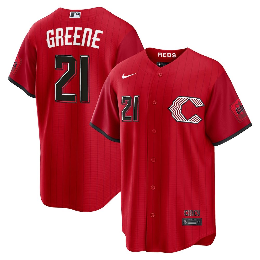 Men’s Cincinnati Reds #21 Hunter Greene Red 2026 City Connect Stitched Jersey