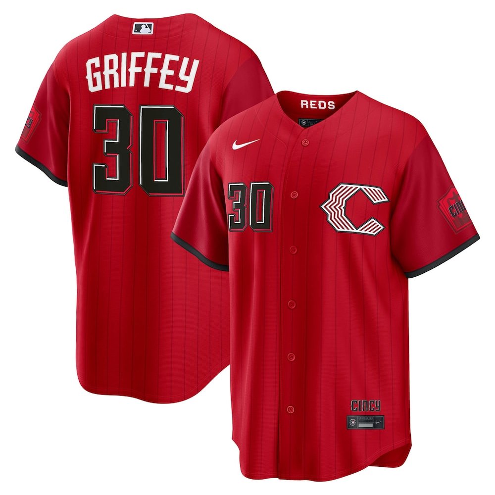 Men’s Cincinnati Reds #30 Ken Griffey Red 2026 City Connect Stitched Jersey
