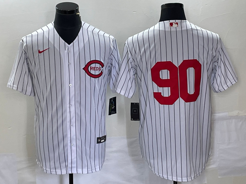Men’s Cincinnati Reds #90 White 2022 MLB at Field of Dreams Authentic Jersey