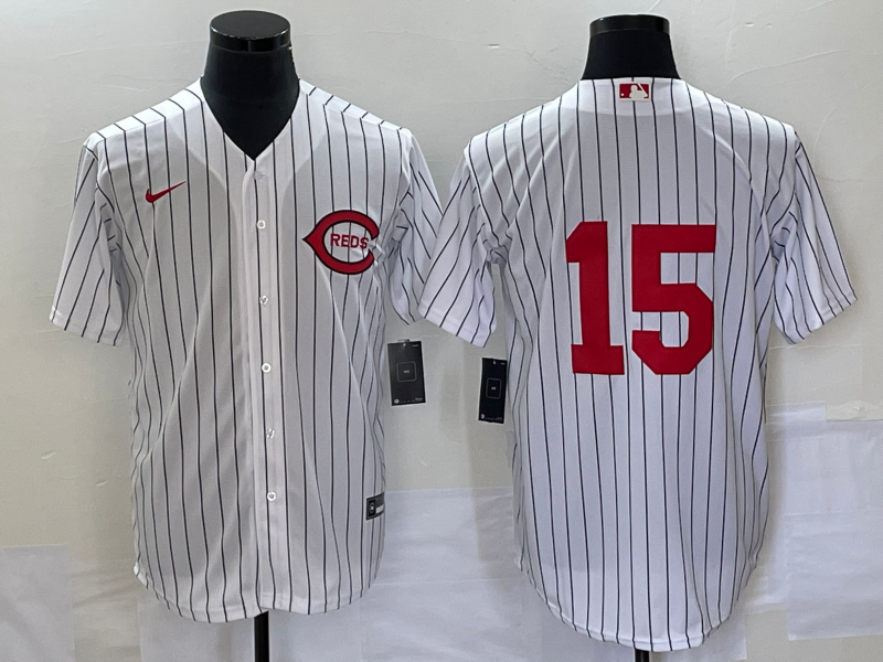 Men’s Cincinnati Reds Anthony Rizzo #15 White 2022 MLB at Field of Dreams Authentic Jersey