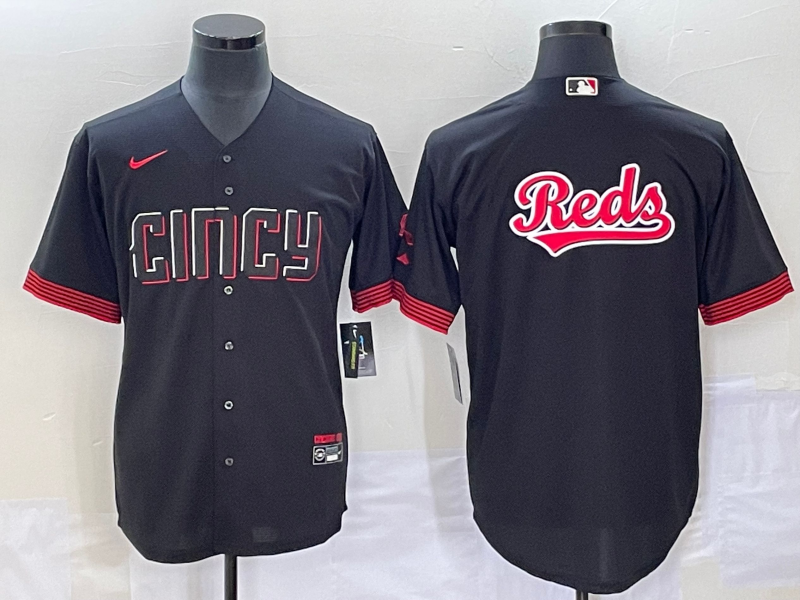 Men’s Cincinnati Reds Black 2023 City Connect Jersey