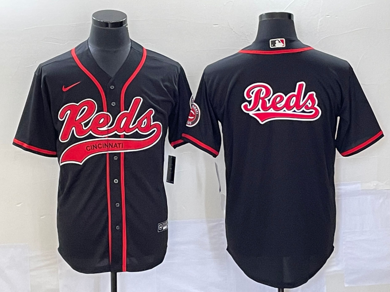 Men’s Cincinnati Reds Black Team Jersey Joint Edition