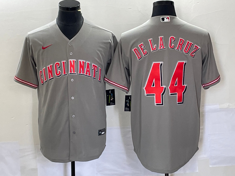Men’s Cincinnati Reds Elly De La Cruz #44 Gray Alternate Jersey