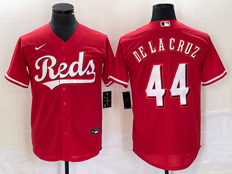 Men’s Cincinnati Reds Elly De La Cruz #44 Red Alternate Jersey