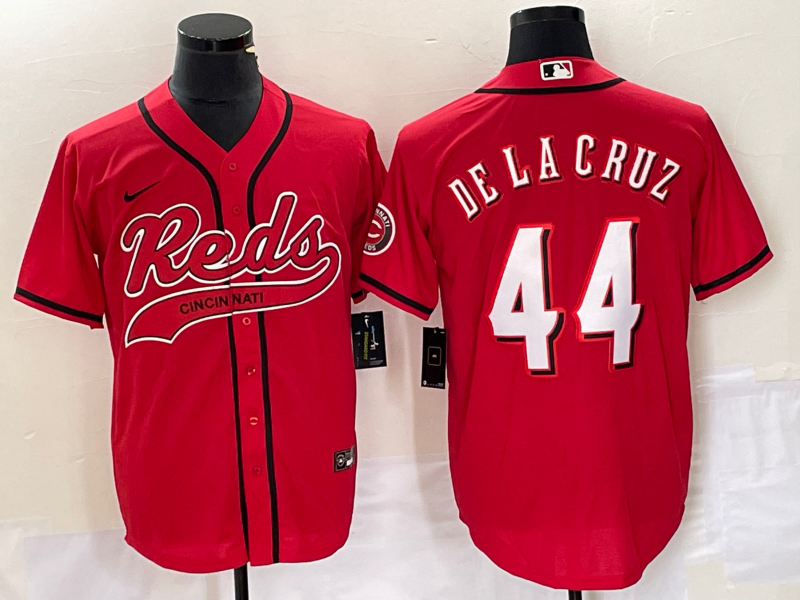 Men’s Cincinnati Reds Elly De La Cruz #44 Red Jersey Joint Edition