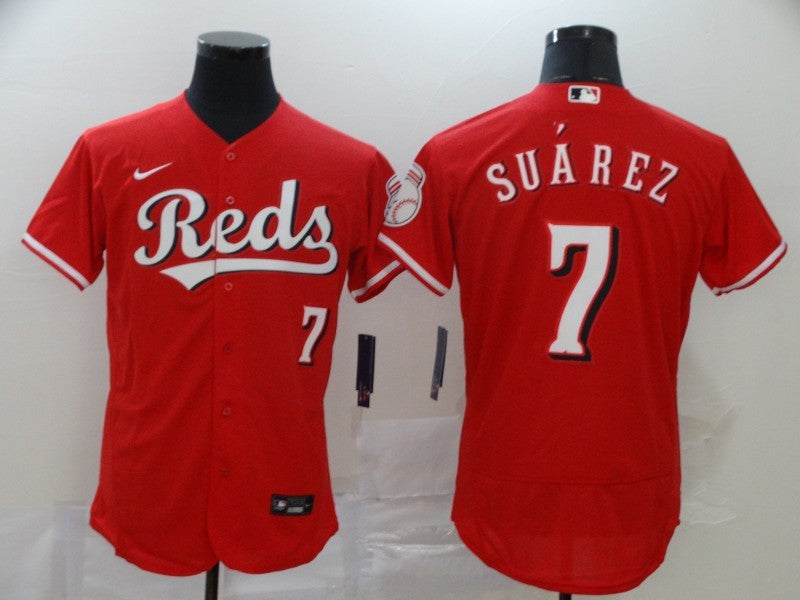 Men’s Cincinnati Reds Eugenio Suarez #7 Red Baseball Jersey