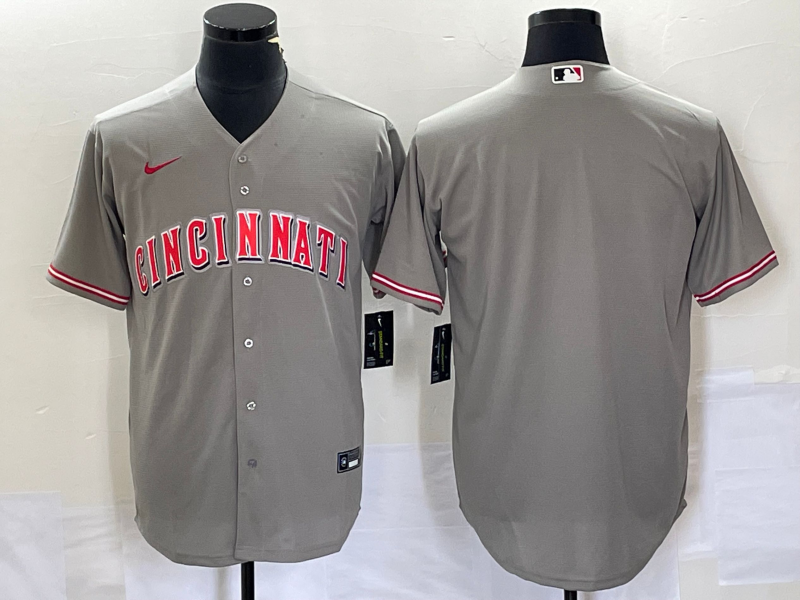 Men’s Cincinnati Reds Gray Blank Jersey