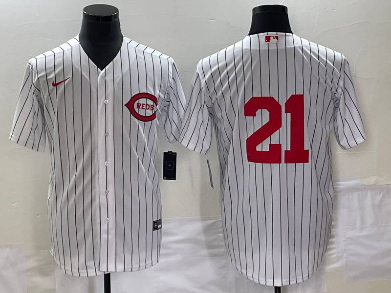 Men’s Cincinnati Reds Hunter Greene #21 White 2022 MLB at Field of Dreams Authentic Jersey