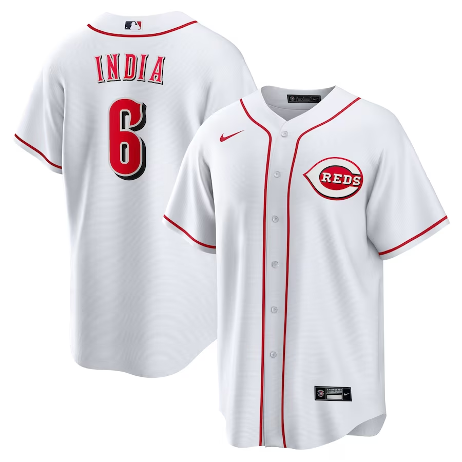 Men’s Cincinnati Reds Jonathan India #6 White Jersey