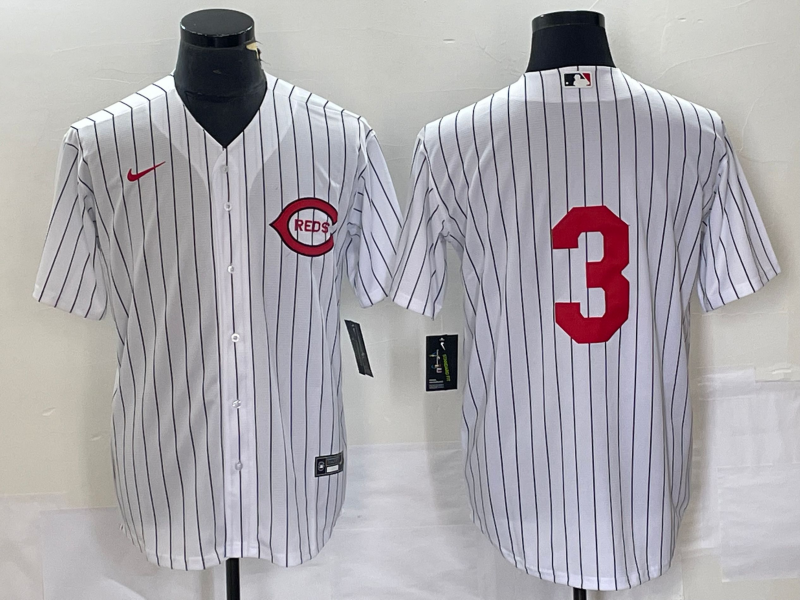 Men’s Cincinnati Reds Ken Griffey Jr #3 White 2022 MLB at Field of Dreams Authentic Jersey
